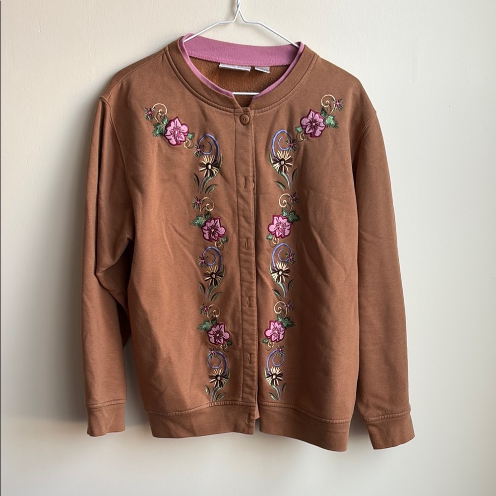 Hasting & Smith Floral Sweater Cardigan